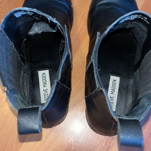 Steve Madden Women's Orchid Ankle Bootie black leather size 10 - Picture 5 of 7